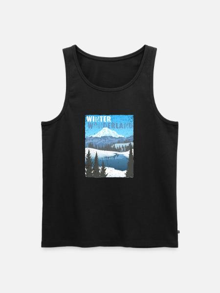Winter Wonderland - public domain modificated - Männer Premium Bio Tank Top - Schwarz