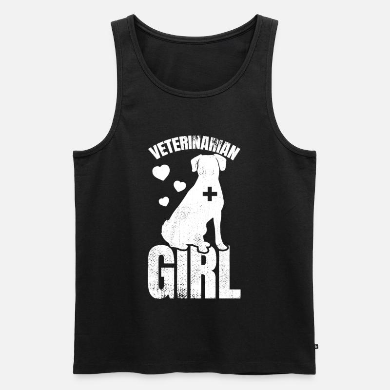 Tierärztin - Männer Premium Bio Tank Top - Schwarz
