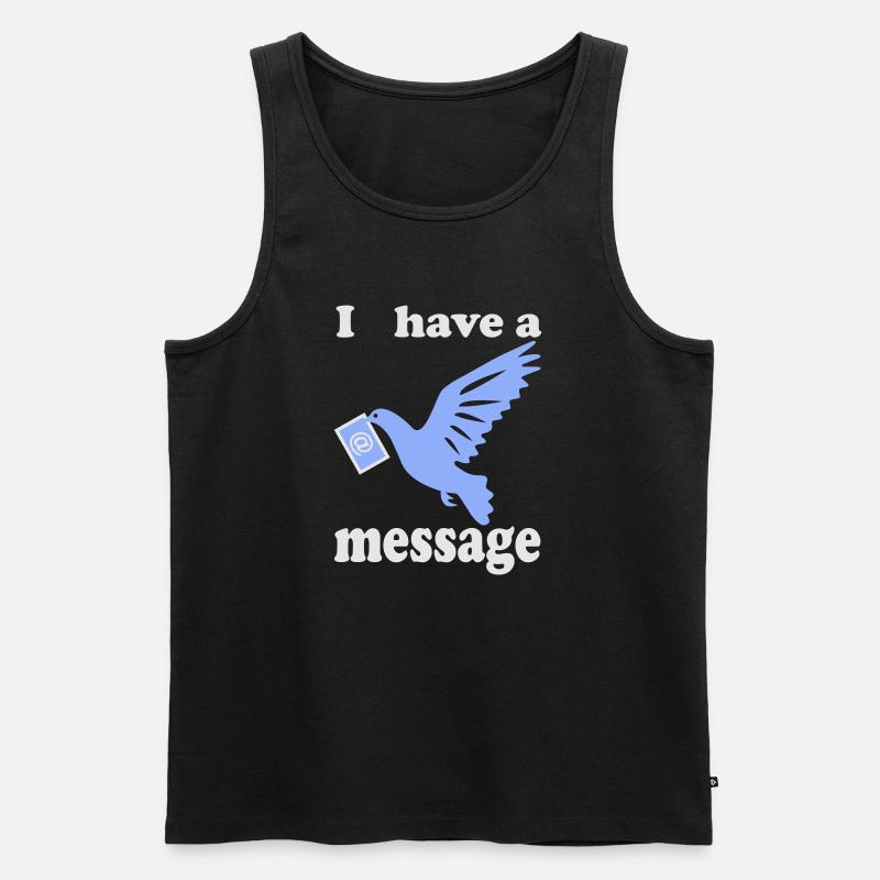 Friedenstaube Vogel - Männer Premium Bio Tank Top - Schwarz