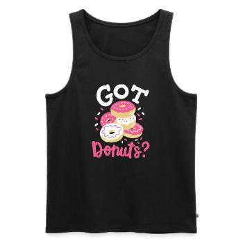 Donuts Donut-Liebhaber - Männer Premium Bio Tank Top - Schwarz - Vorne - Michal (187cm)