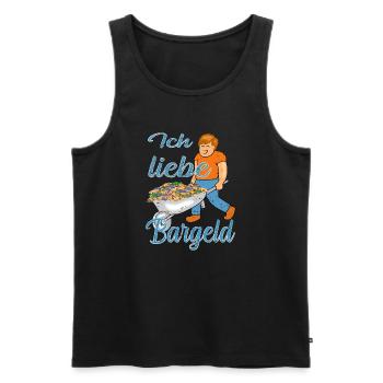 Bargeld Geld - Männer Premium Bio Tank Top - Schwarz - Vorne - AI Model Male 178 light (178cm)