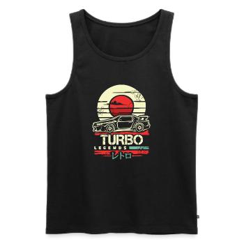 Retro JDM Turbo – Japanisches Auto Design - Männer Premium Bio Tank Top - Schwarz - Vorne - Michal (187cm)