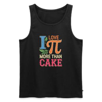 I Love Pi More Than Cake - Men's Premium Organic Tank Top - black - Front - Michal (187cm)