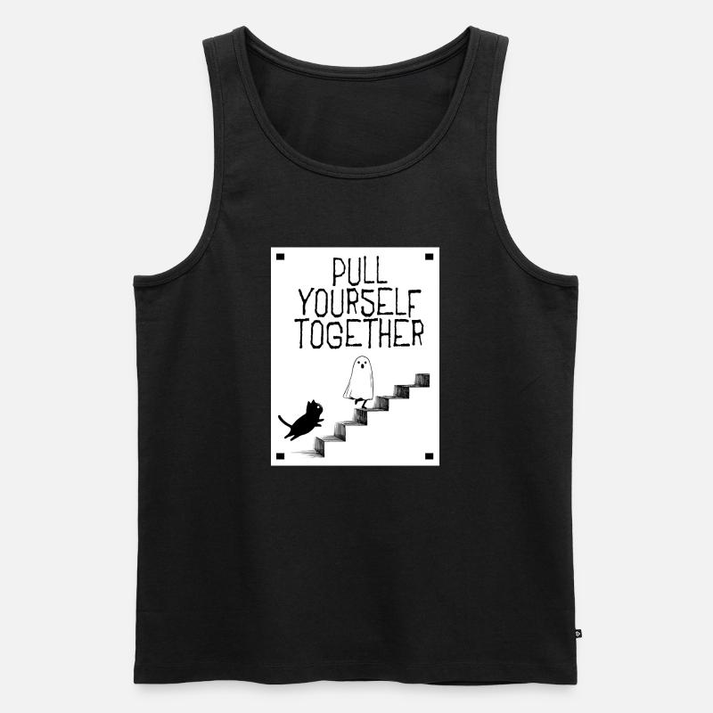 Pull yourself together - Männer Premium Bio Tank Top - Schwarz