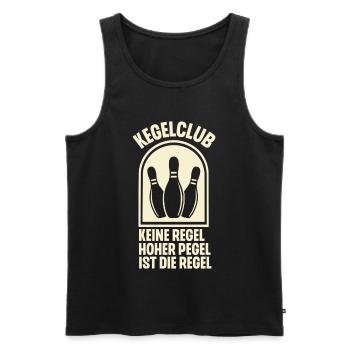 Club de quilles - Débardeur bio Premium Homme - noir - Devant - Michal (187cm)