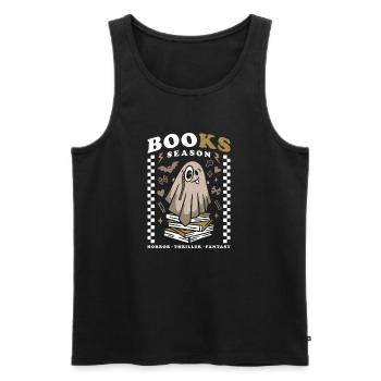 Gruselige Bücher Saison – Halloween süßer Geist - Männer Premium Bio Tank Top - Schwarz - Vorne - Michal (187cm)