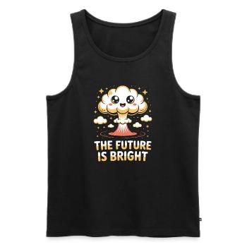 L’avenir est brillant - T-shirt drôle de bombe nucléaire - Débardeur bio Premium Homme - noir - Devant - Michal (187cm)