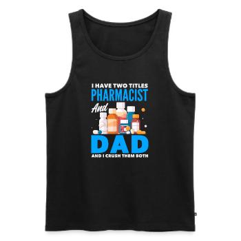 Apotheker Pharmazeutisch-technischer - Männer Premium Bio Tank Top - Schwarz - Vorne - AI Model Male 178 light (178cm)