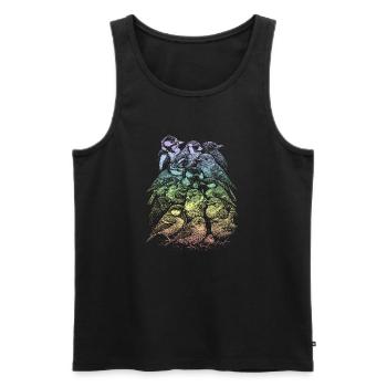 Garden bird - Men's Premium Organic Tank Top - black - Front - Michal (187cm)