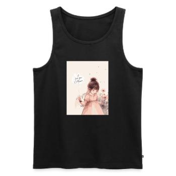 Sweet Daughter Love Mum - Männer Premium Bio Tank Top - Schwarz - Vorne - Michal (187cm)