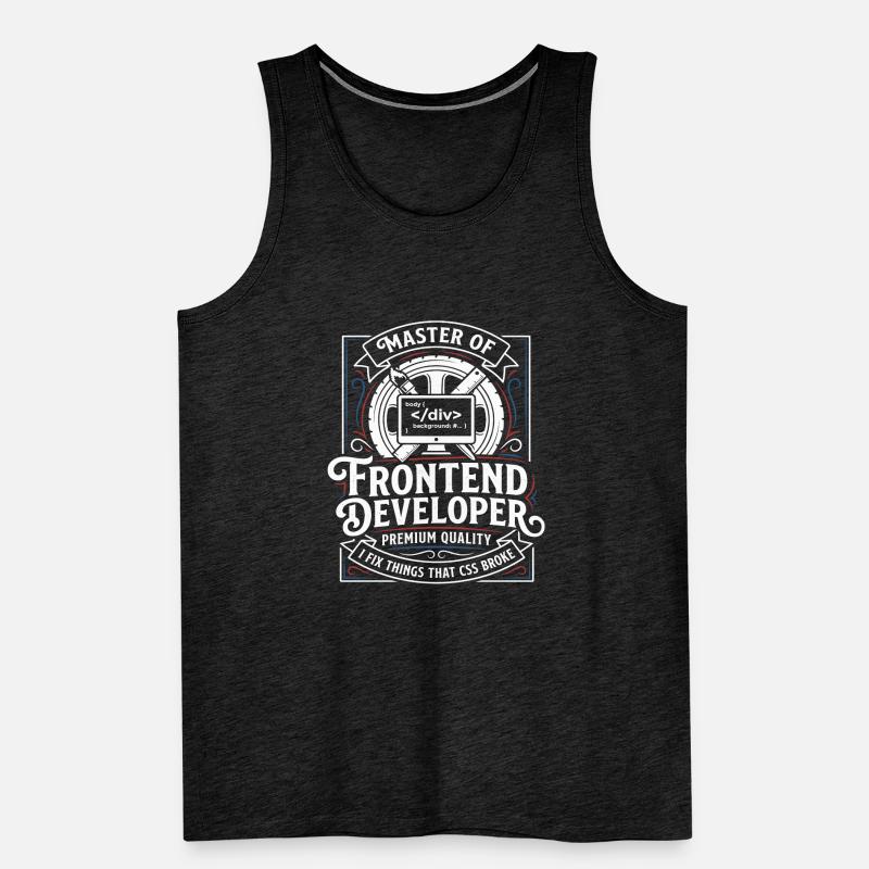 Frontend Master: CSS HTML Art Men's Premium Organic Tank Top