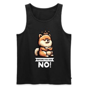 Before You Ask Pomeranian Pomeranian Pomeranian Spitz Dog - Men's Premium Organic Tank Top - black - Front - Michal (187cm)
