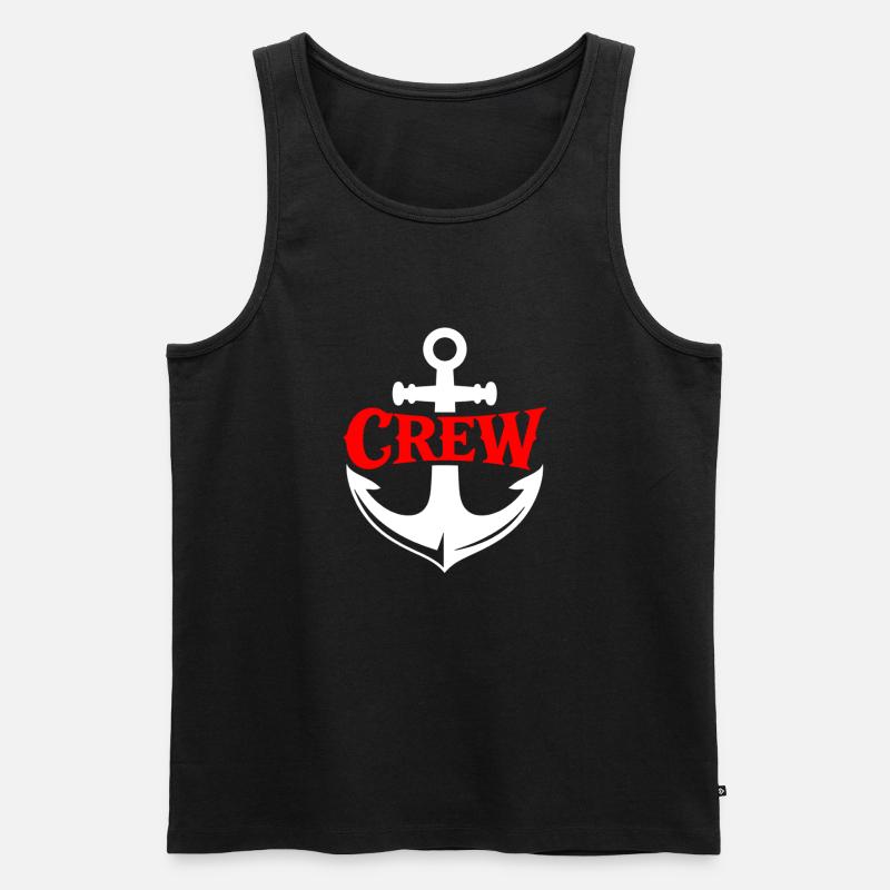 Anker Crew Symbol - Männer Premium Bio Tank Top - Schwarz