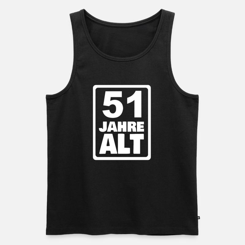 Alter 51 - Männer Premium Bio Tank Top - Schwarz