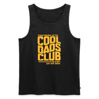 Club des papas cool - Cadeau de la fête des pères des papas - Débardeur bio Premium Homme - noir - Devant - Michal (187cm)