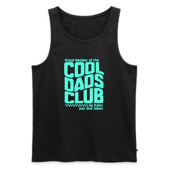 Cool Dads Club - Papa Vatertag Geschenk - Männer Premium Bio Tank Top - Schwarz - Vorne - Michal (187cm)