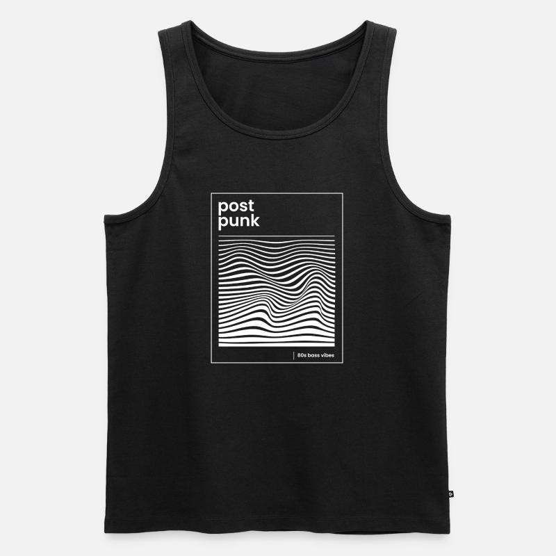 Post Punk Wave Pattern Poster - Men's Premium Organic Tank Top - black