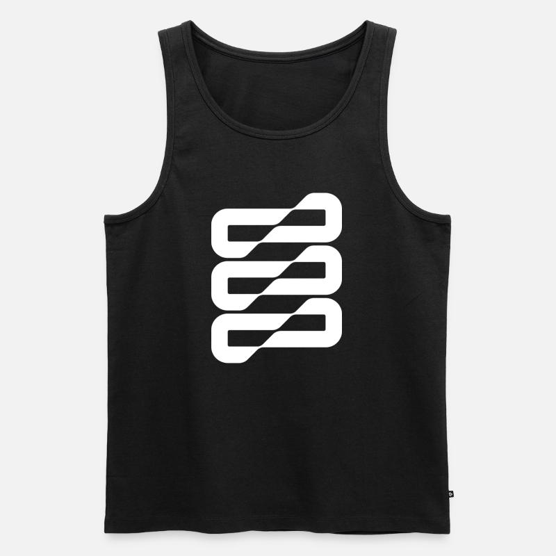 Flowwave Stripes Abstract - Men's Premium Organic Tank Top - black