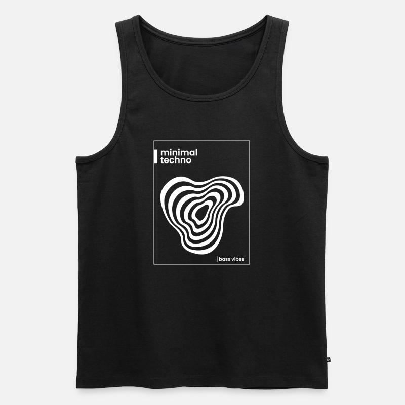 Minimal-Techno-Abstract-Vibe - Männer Premium Bio Tank Top - Schwarz