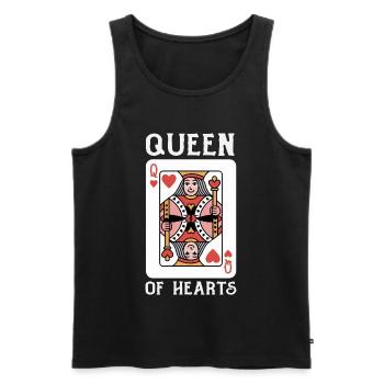 Retro Heart Valentine's Day Design Love - Men's Premium Organic Tank Top - black - Front - Michal (187cm)