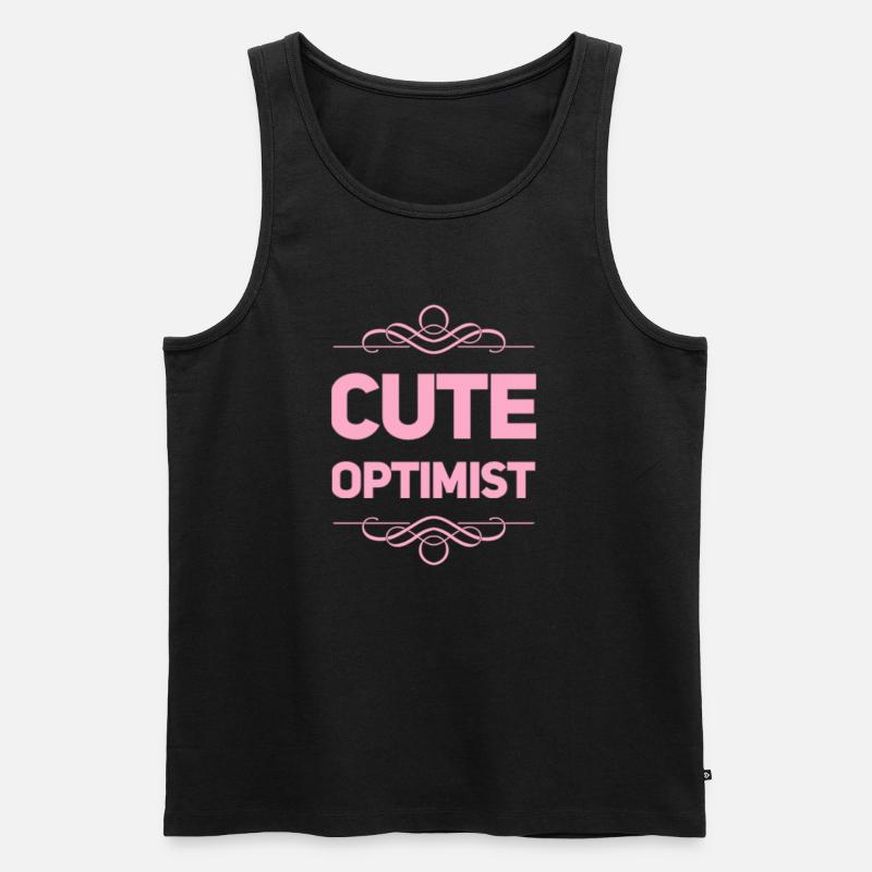 Cute Optimist - Männer Premium Bio Tank Top - Schwarz