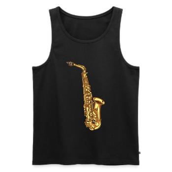 Saxophone saxophone - Débardeur bio Premium Homme - noir - Devant - Michal (187cm)