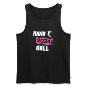 Handball 2024 Handballerin Handballspielerin - Männer Premium Bio Tank Top - Schwarz - Vorne - Michal (187cm)