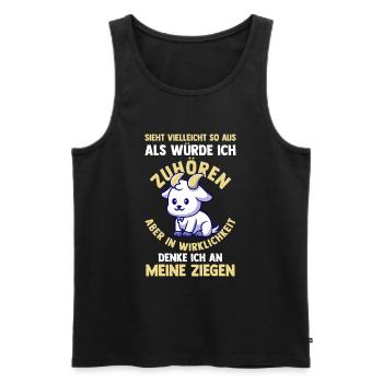 Ziege Ziegenbauer Bauernhof Landwirt Bauer Ziegen - Männer Premium Bio Tank Top - Schwarz - Vorne - Michal (187cm)