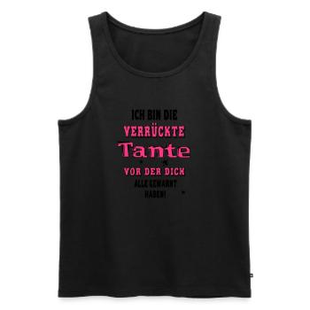 Verrückte Tante - Männer Premium Bio Tank Top - Schwarz - Vorne - Michal (187cm)