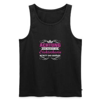 Elektrikerin - Ihre Majestät - Männer Premium Bio Tank Top - Schwarz - Vorne - Michal (187cm)