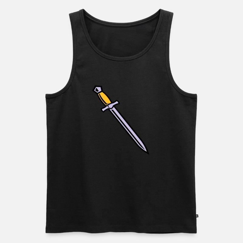 Schwert - Männer Premium Bio Tank Top - Schwarz