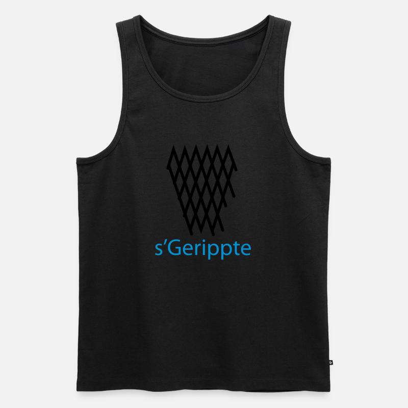 s'Gerippte Frankfurt Design #Geripptes #069 - Männer Premium Bio Tank Top - Schwarz