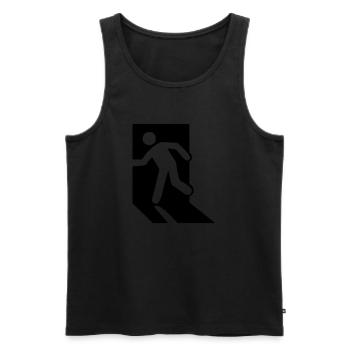 Exit (V) - Men's Premium Organic Tank Top - black - Front - AI Model Male 178 light (178cm)