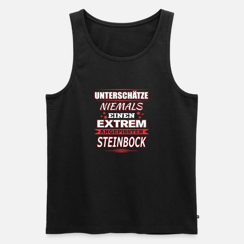 STEINBOCK - Männer Premium Bio Tank Top - Schwarz