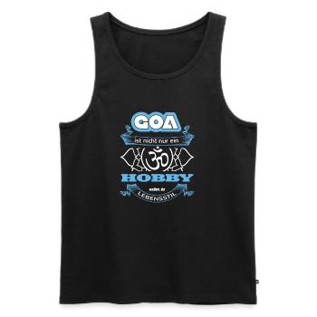 Goa Hoodie - Männer Premium Bio Tank Top - Schwarz - Vorne - Michal (187cm)