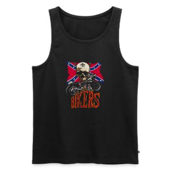 Biker's Symbols - Débardeur bio Premium Homme - noir - Devant - Michal (187cm)