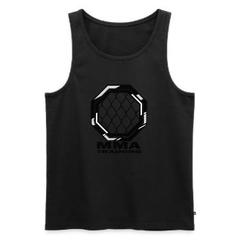MMA - Débardeur bio Premium Homme - noir - Devant - Michal (187cm)