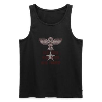 Aigle fédéral fédéral féeral hibou contre les nazis - Débardeur bio Premium Homme - noir - Devant - Michal (187cm)