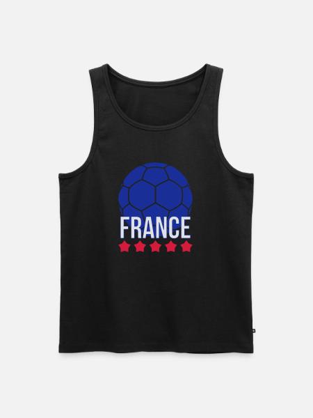 France Handball - Männer Premium Bio Tank Top - Schwarz
