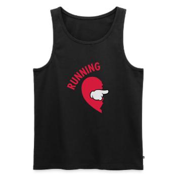 Running Partner (Part 1) - Männer Premium Bio Tank Top - Schwarz - Vorne - AI Model Male 178 light (178cm)