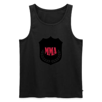 mma_02 - Men's Premium Organic Tank Top - black - Front - Michal (187cm)