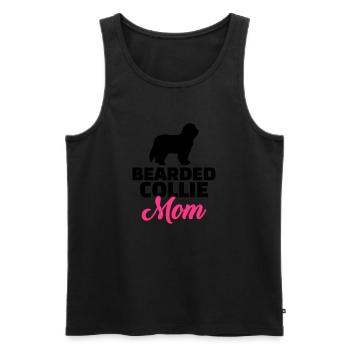 Bearded Collie - Men's Premium Organic Tank Top - black - Front - AI Model Male 178 light (178cm)