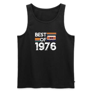 Best Of 1976 - Männer Premium Bio Tank Top - Schwarz - Vorne - Michal (187cm)