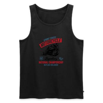 Motorcycle sprint racers vintage - Débardeur bio Premium Homme - noir - Devant - AI Model Male 178 light (178cm)