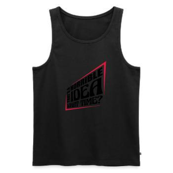 Thats a horrible Idea - Men's Premium Organic Tank Top - black - Front - AI Model Male 178 light (178cm)
