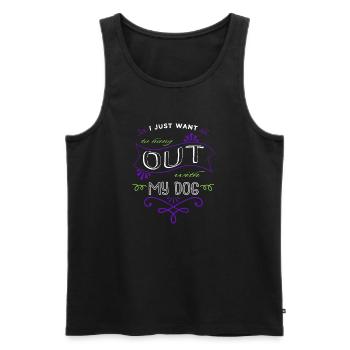 dogs funny sayings gift idea beagle dogs happy - Männer Premium Bio Tank Top - Schwarz - Vorne - Michal (187cm)