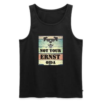 Not your Ernst Oida - Männer Premium Bio Tank Top - Schwarz - Vorne - Michal (187cm)