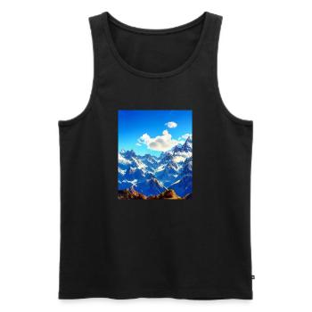 great ART on great PEOPLE - Männer Premium Bio Tank Top - Schwarz - Vorne - Michal (187cm)