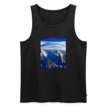 great ART on great PEOPLE - Männer Premium Bio Tank Top - Schwarz - Vorne - Michal (187cm)