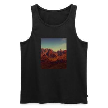 great ART on great PEOPLE - Männer Premium Bio Tank Top - Schwarz - Vorne - Michal (187cm)